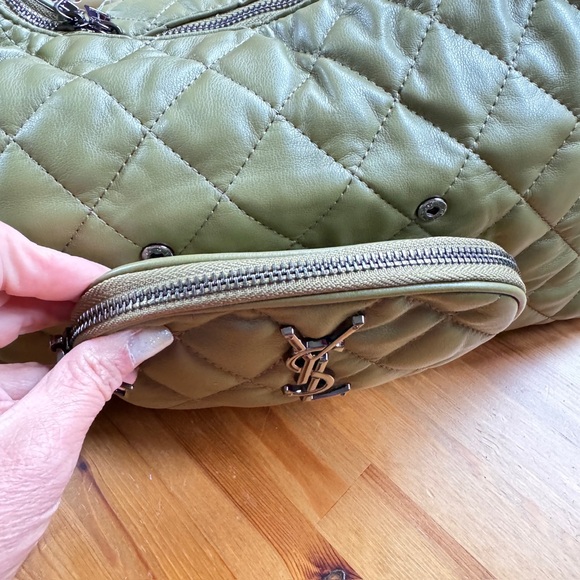 Khaki quilted puffer hobo bag nwt - Picture 10 of 14